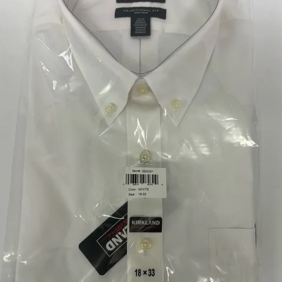 Kirkland Signature | Shirts | Kirkland Signature Mens Long Sleeve  Buttondown White Shirt 7x36 | Poshmark